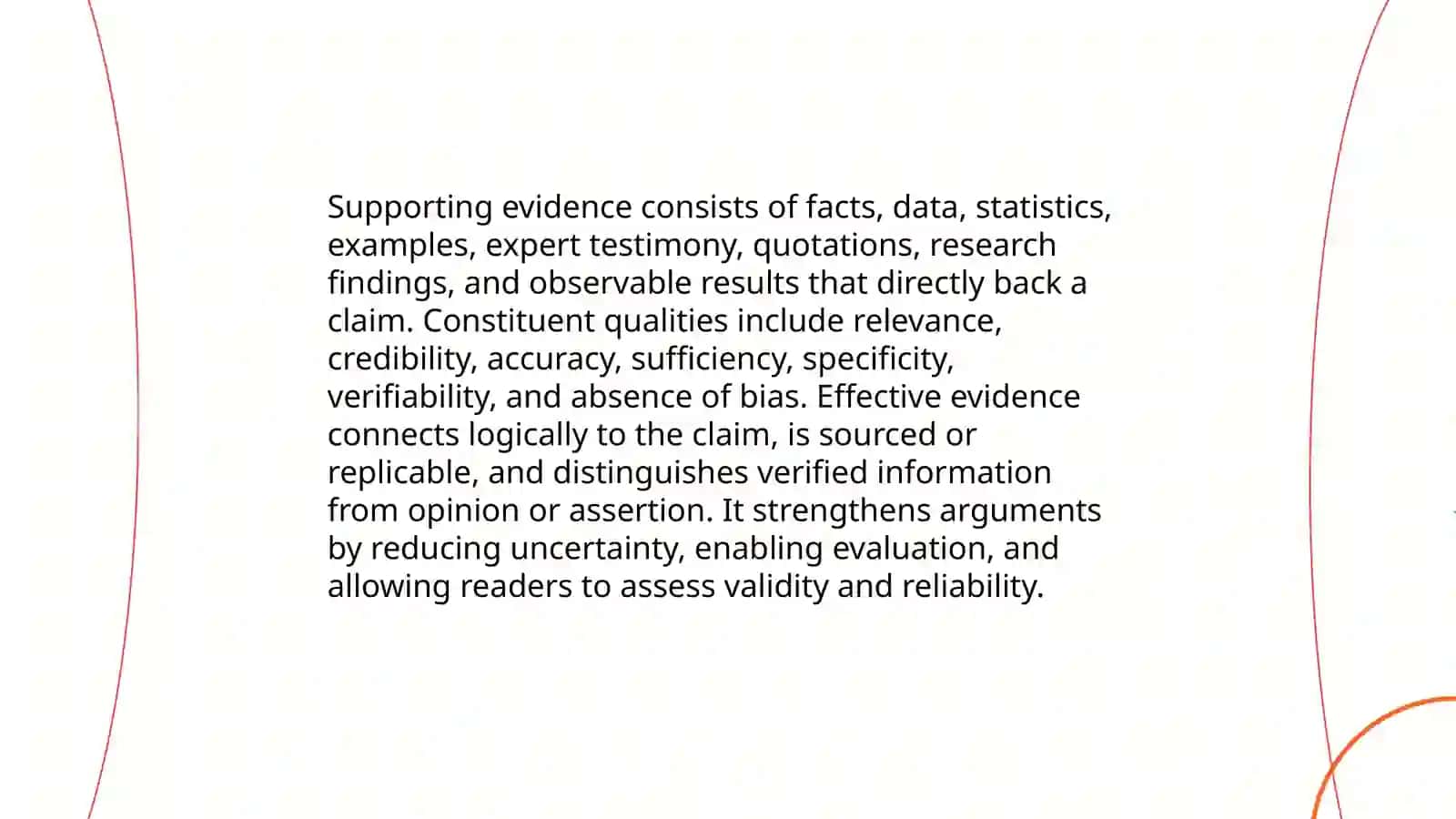 Recognizing Supporting Evidence 4