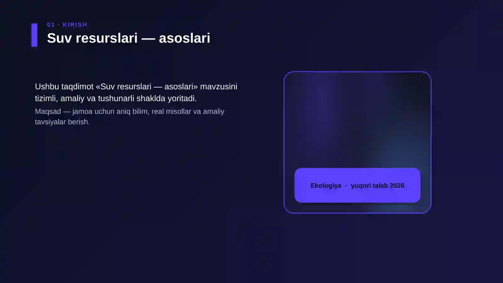 Suv resurslari — asoslari 4