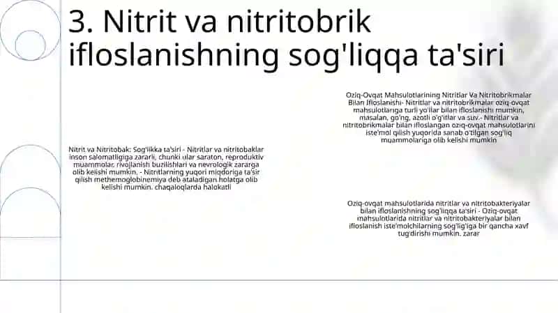 Oziq-Ovqat Mahsulotlarining Nitritlar Va Nitritobrikmalar Bilan Ifloslanishi 4
