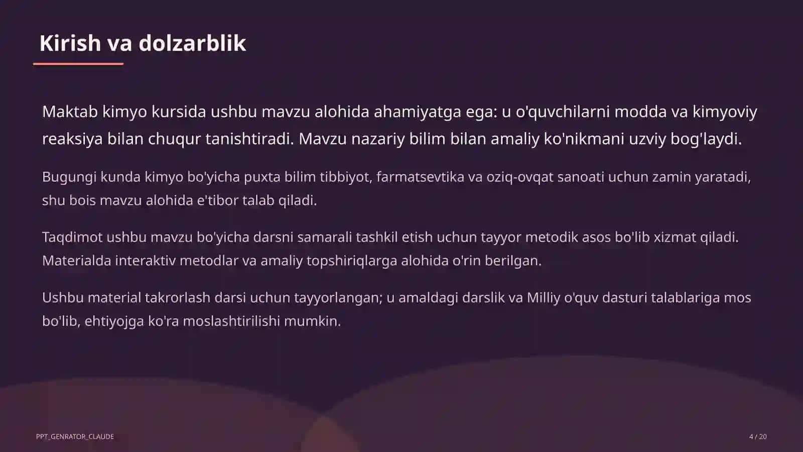 Moddalar va ularning xossalari: sof modda va aralashma (7-sinf) 4