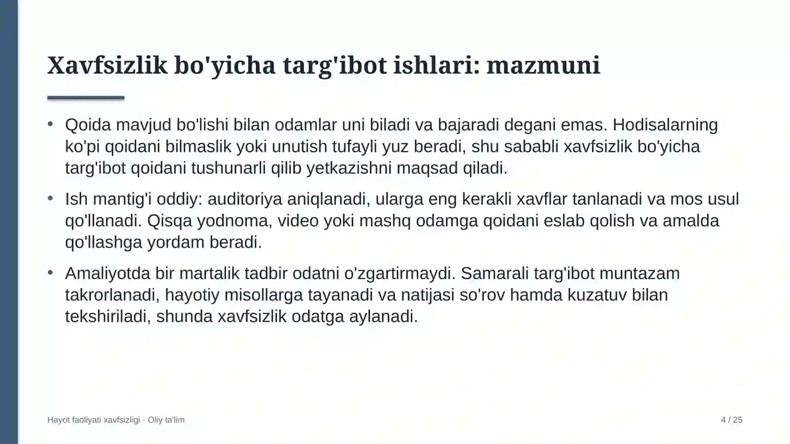 Koll-markazlarda xavfsizlik bo'yicha targ'ibot ishlari 4