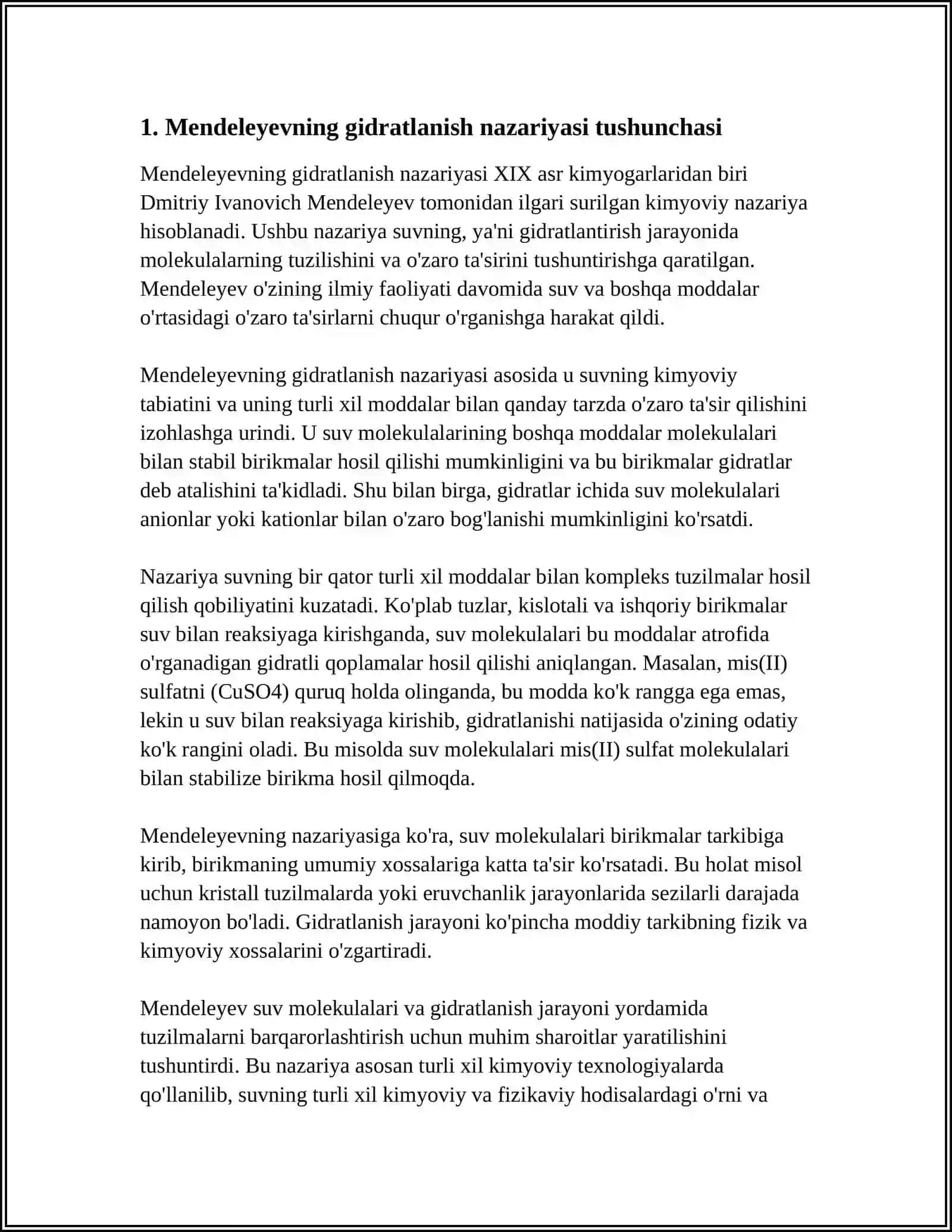 MENDELEEVNING GIDRATLANISH NAZARIYASI 4