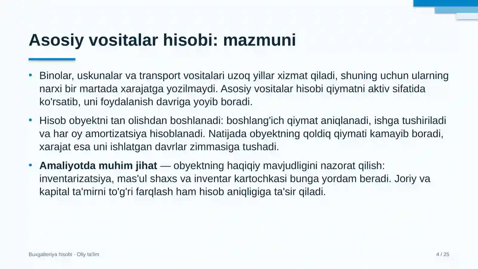 Davlat banklarida asosiy vositalar hisobi 4