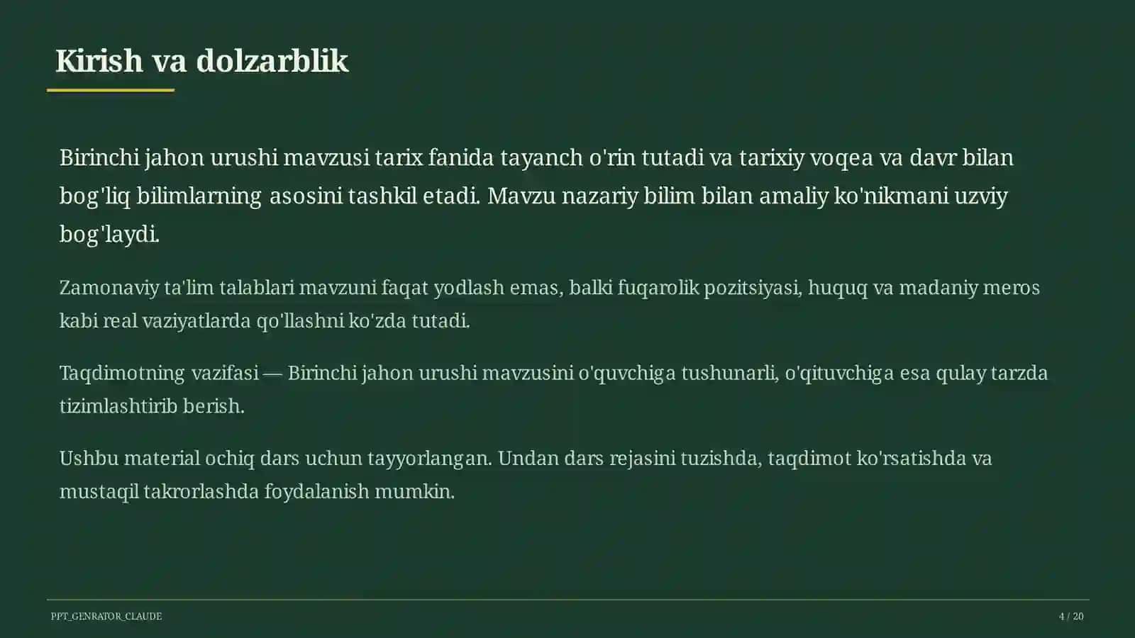 Birinchi jahon urushi (9-sinf) 4