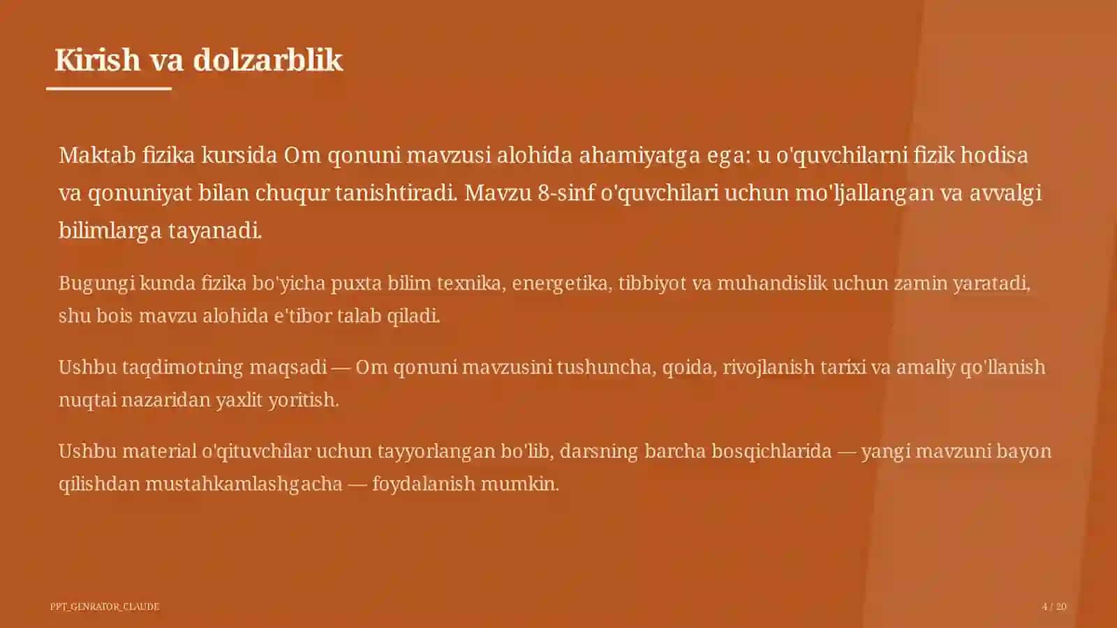 Om qonuni (8-sinf) 4