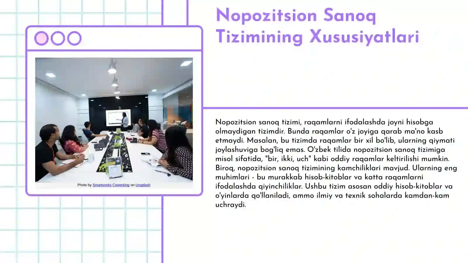 Sanoq sistematik tushunchasi 4