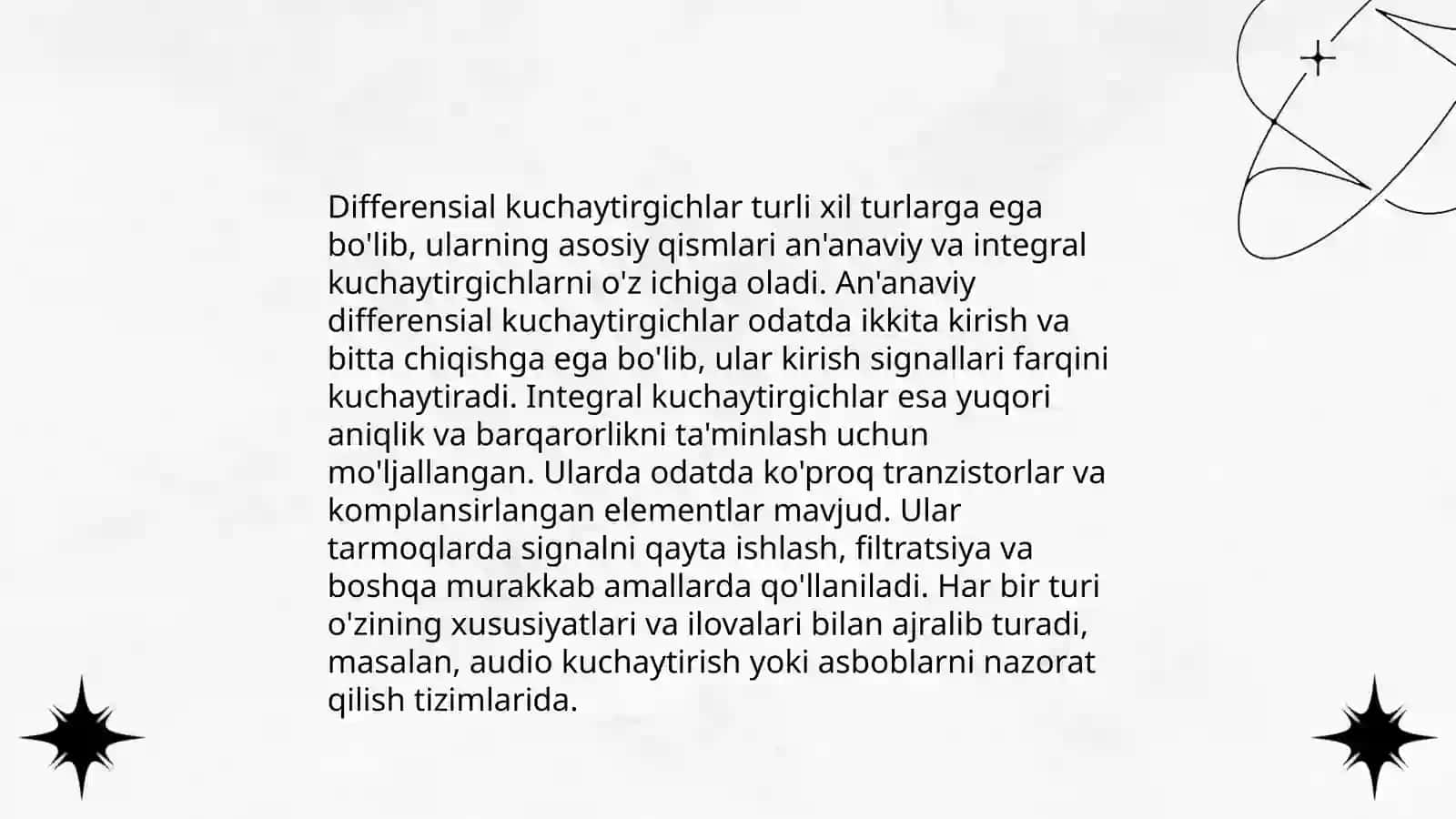 Differentsial kuchaytirgichlar 4