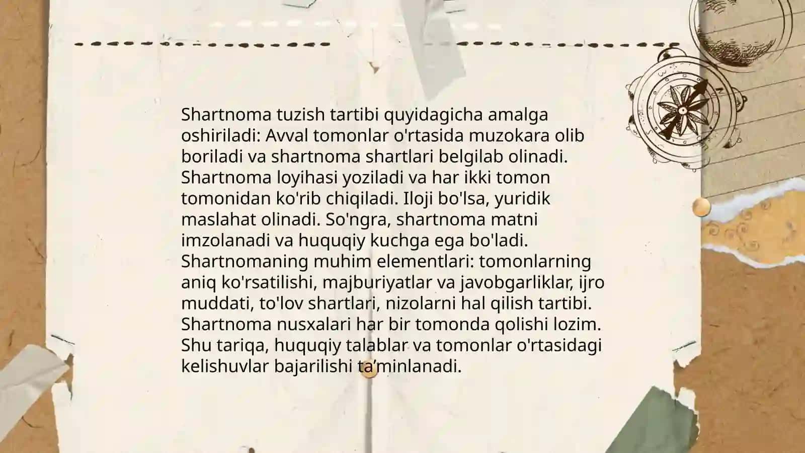 Xizmat koʻrsatishga oid shartnomalar 4