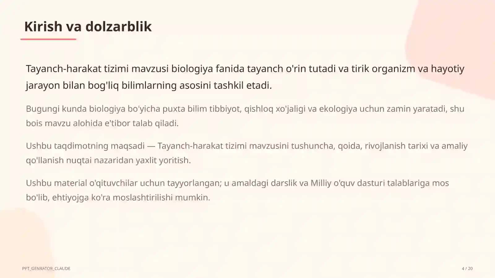 Tayanch-harakat tizimi (8-sinf) 4