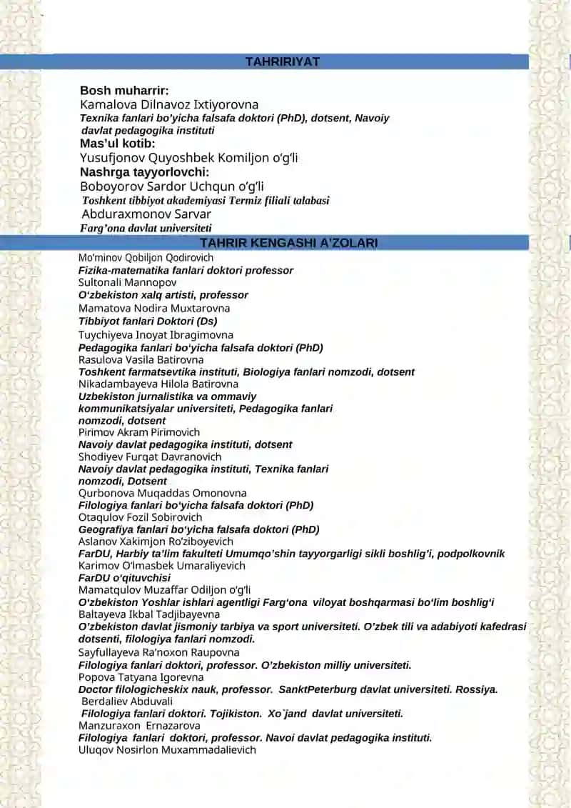 JOURNAL OF INNOVATIONS IN SCIENTIFIC AND EDUCATIONAL RESEARCH 4