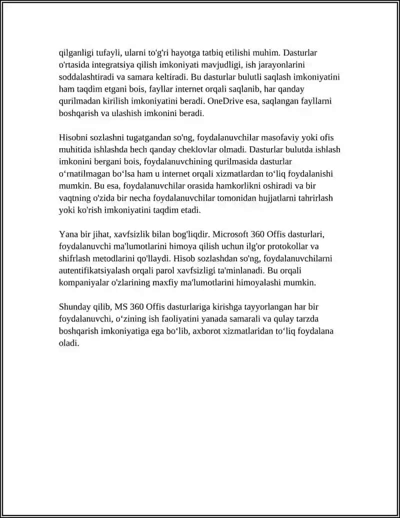 MS 360 OFFIS DASTURLARIDA ISHLASH 4