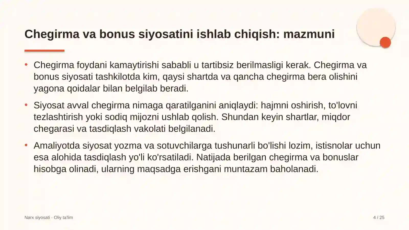 Ko'rgazma-yarmarkalarda chegirma va bonus siyosatini ishlab chiqish 4