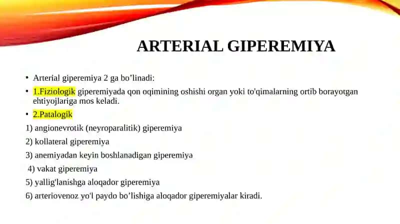 Qon aylanishining buzilishi arterial va venoz giperemiya.Ishemiya.Kamqonlik,Qon ketish 4
