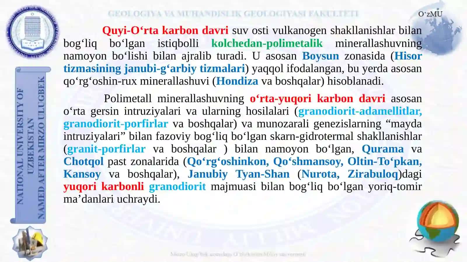 O‘zbekiston Ma’dan konlari Geologiyasi 4