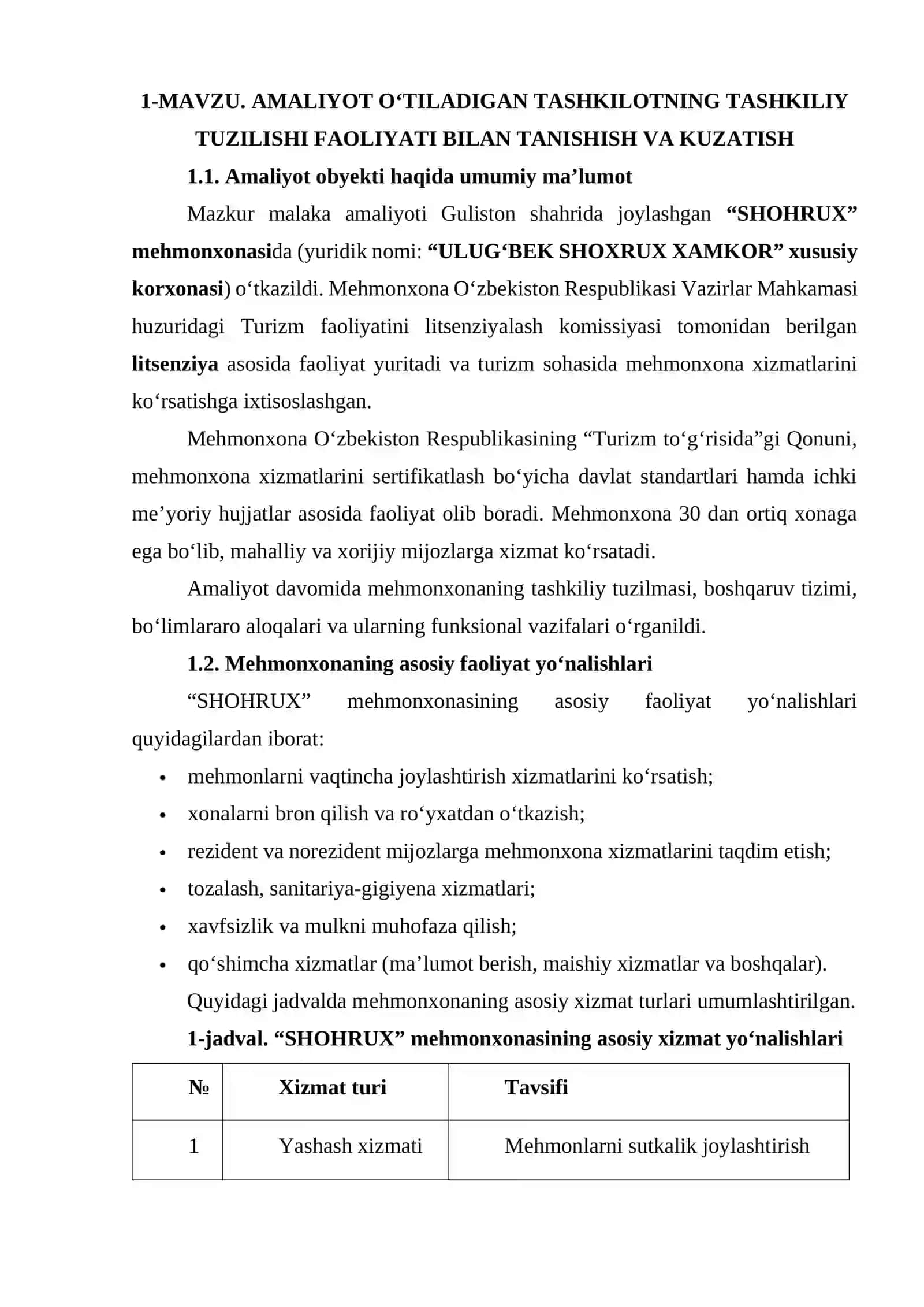 AMALIYOT O‘TILADIGAN TASHKILOT FAOLIYATINI O‘RGANISH VA KUZATISH 4