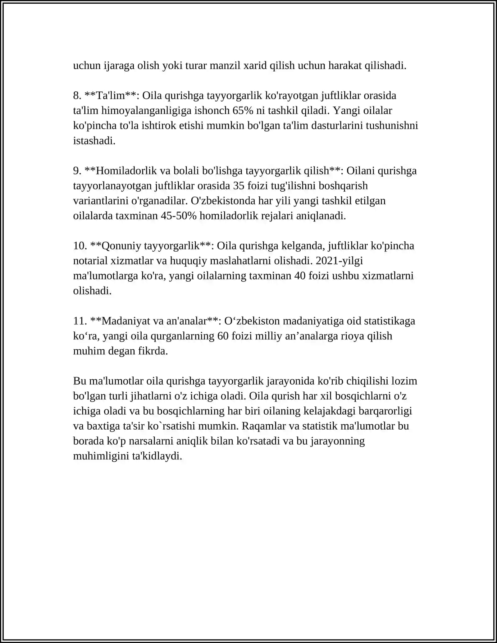 A.FITRATNING "OILA ASARI"DAGI OILA QURISH TARTIBLARI VA FARZAND TARBIYASIGA OID 4