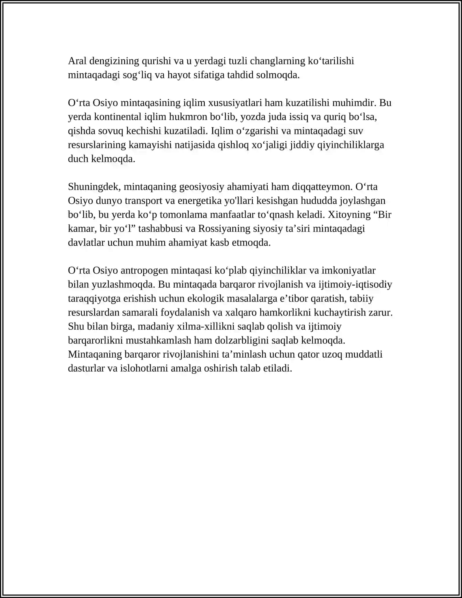 O'rta Osiyo Antropogen Mintaqasi 4