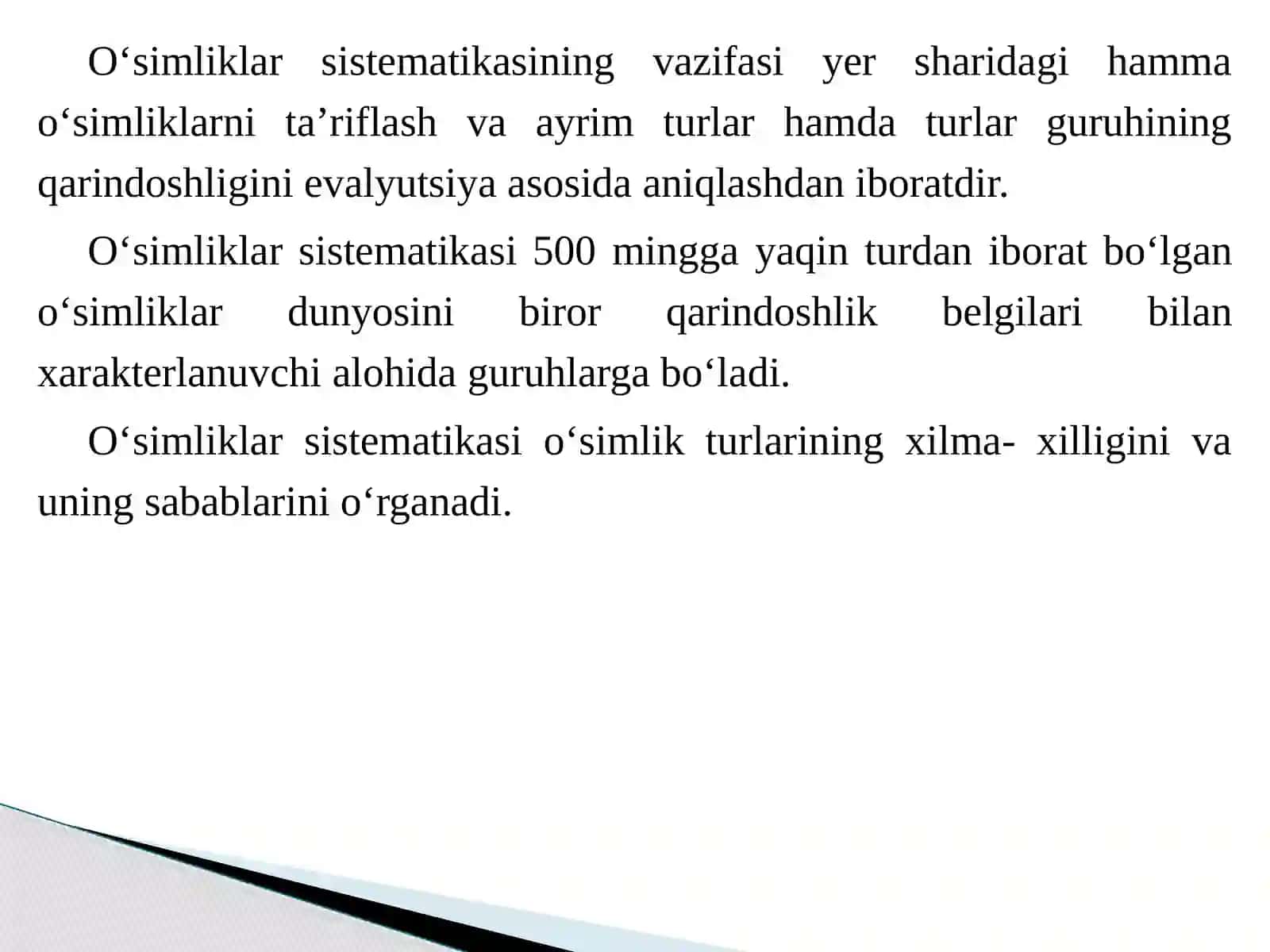 O‘simliklar sistematikasi 4