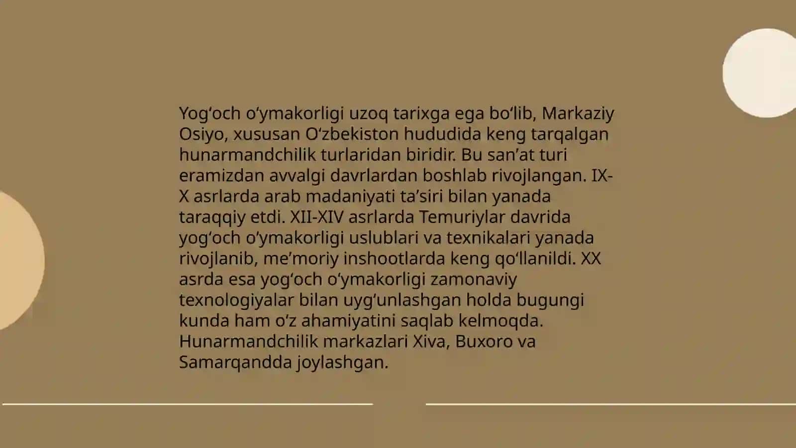 Yogʻochga naqsh solish texnologiyasini oʻrganish 4