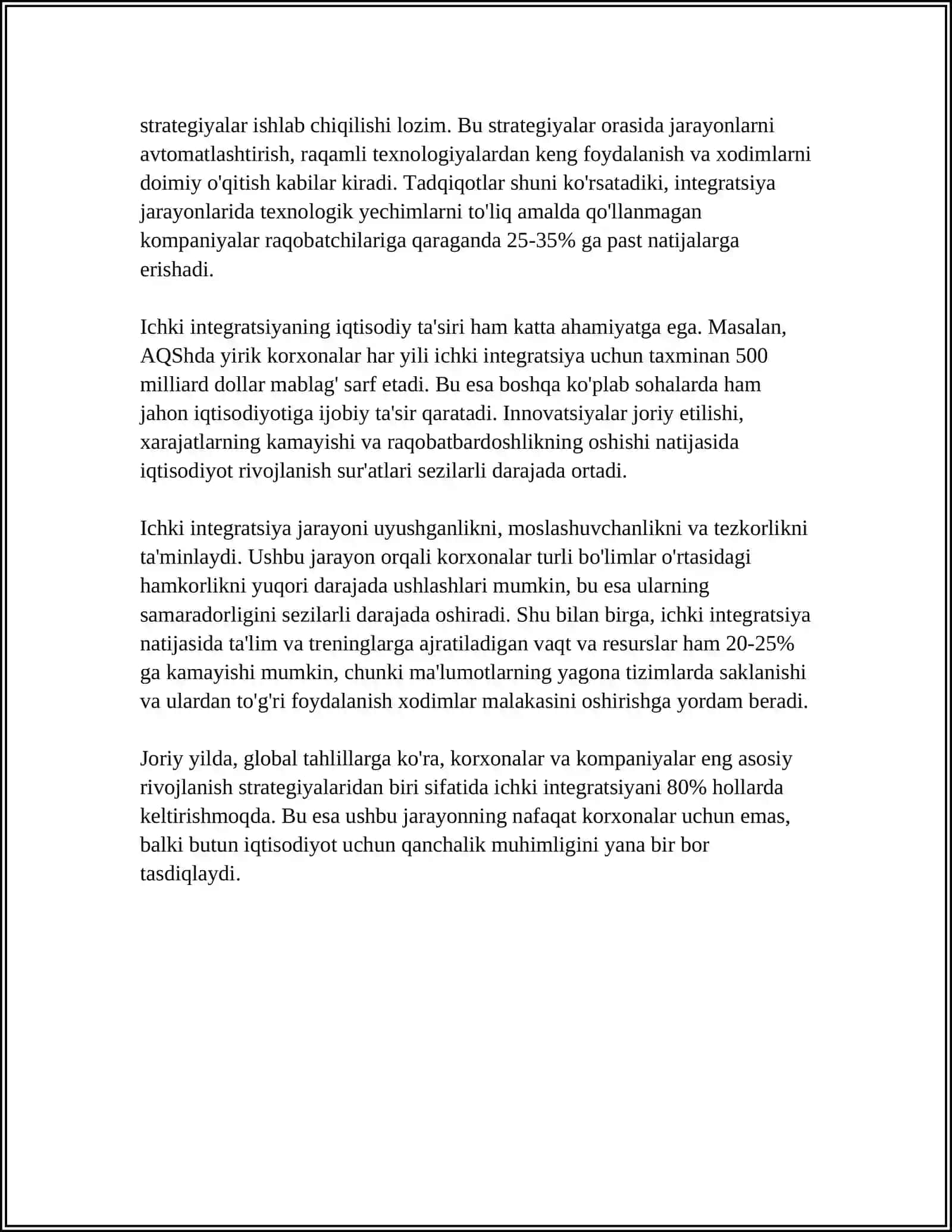 TILSHUNOSLIK MASALALARINI ÒRGANISHDA ICHKI INTEGRATSIYA MAVZUSIDA MUSTAQIL ISHI 4