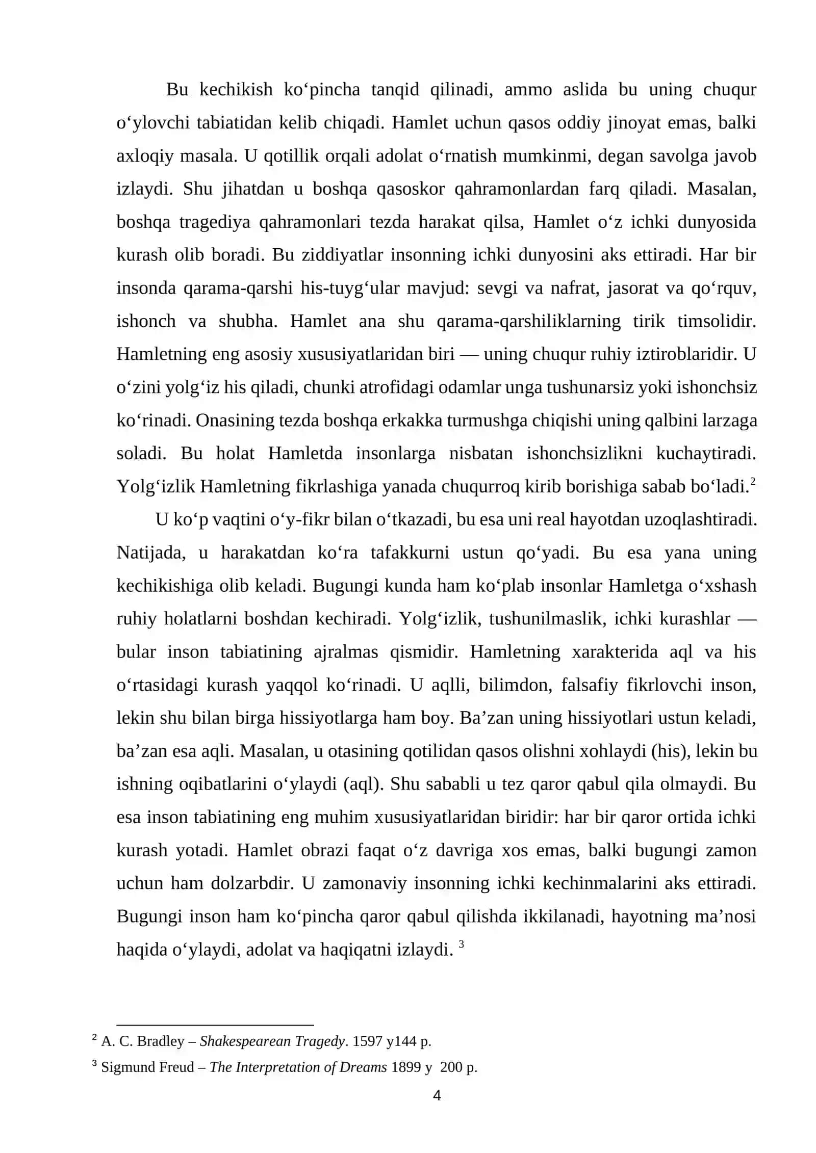 Hamlet tragediyasida inson xarakteri va ichki ziddiyatlari tasviri (William Shakespeare) 4