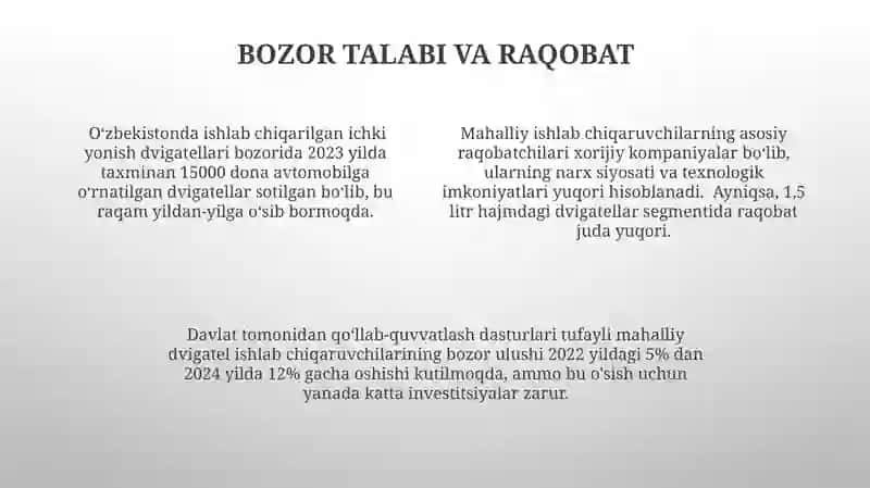 Oʻzbekistonda Ishlab Chiqarilgan Ichki Yonish Dvigatellari 4