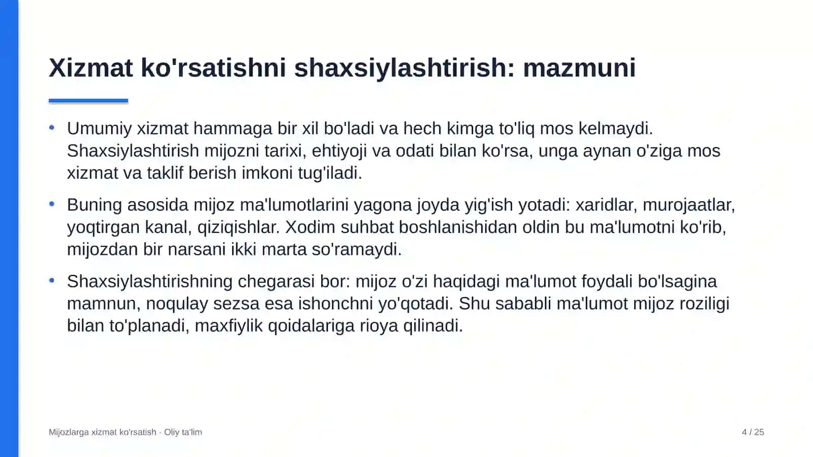 bolalar o'yin markazlarida xizmat ko'rsatishni shaxsiylashtirish 4447 4