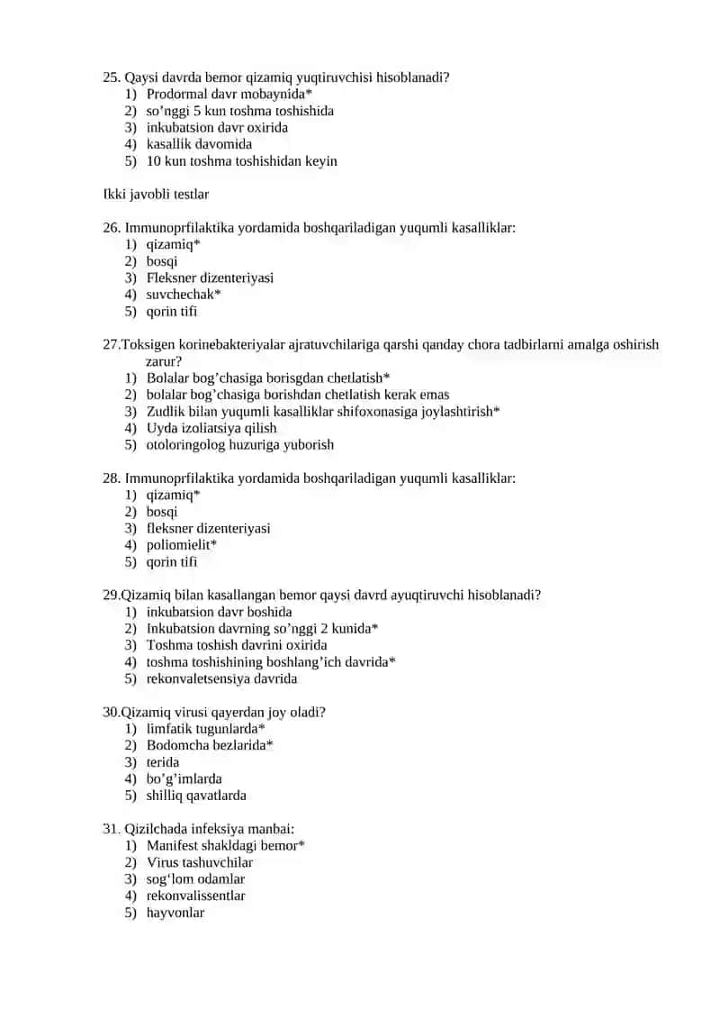 №20 Qizamiq, qizilcha va tepki kasalliklarida epidemiologik nazoratni tashkillashtirish 4