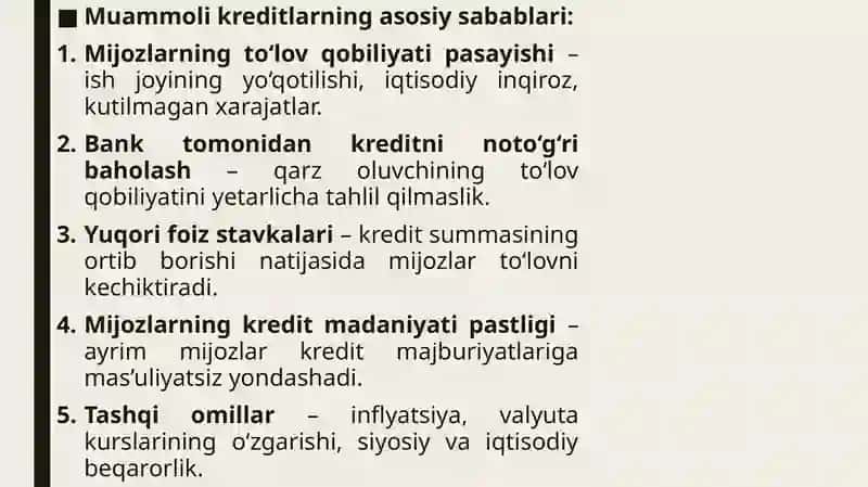 Muammoli kreditlar 4