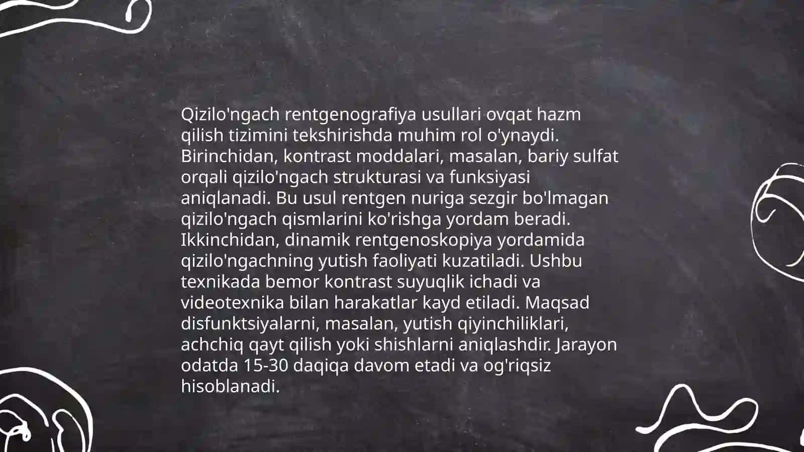 Qizilo'ngach kasalliklarining rentgenografiyasi 4
