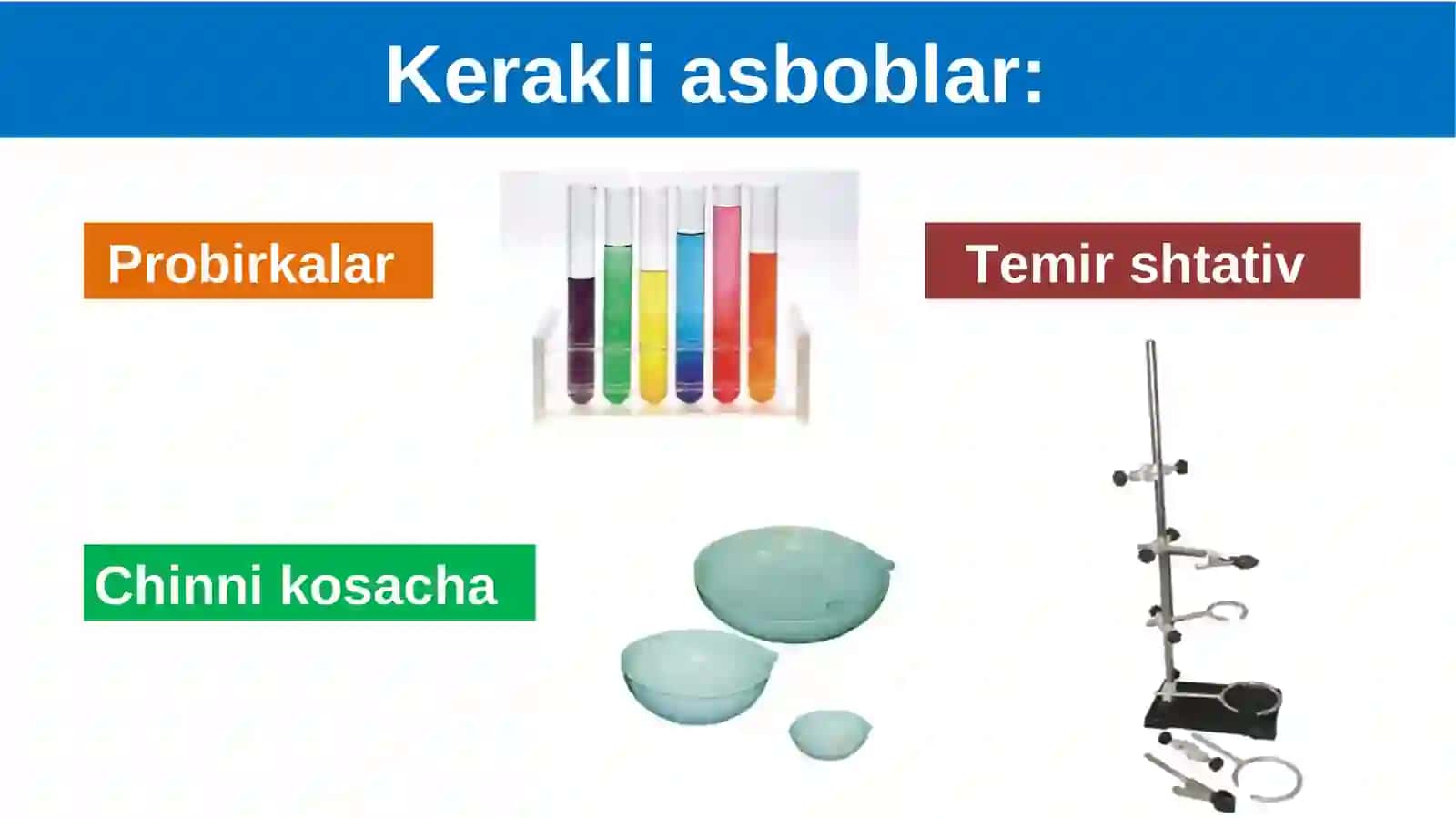 Ifloslangan osh tuzini tozalash. 4