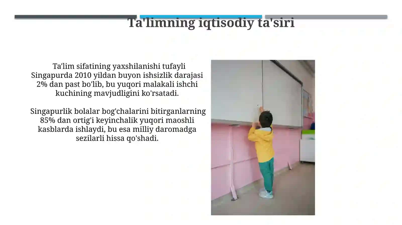 Singapur Maktabgacha Talim Tizimi 4