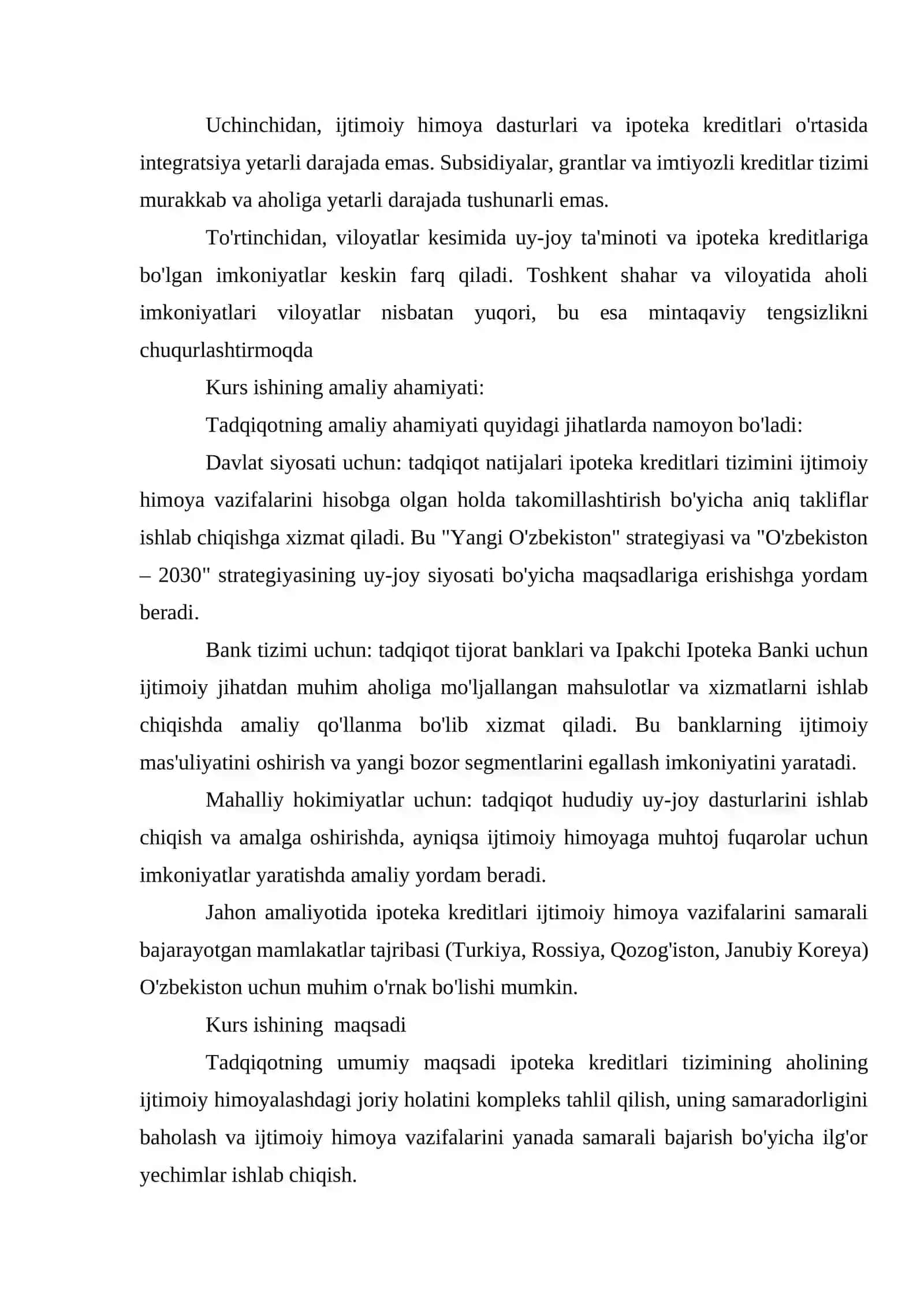 IPOTEKA KREDITLARINING AHOLINING IJTIMOIY HIMOYALASHDAGI ROLINI OSHIRISH MASALALARI 4