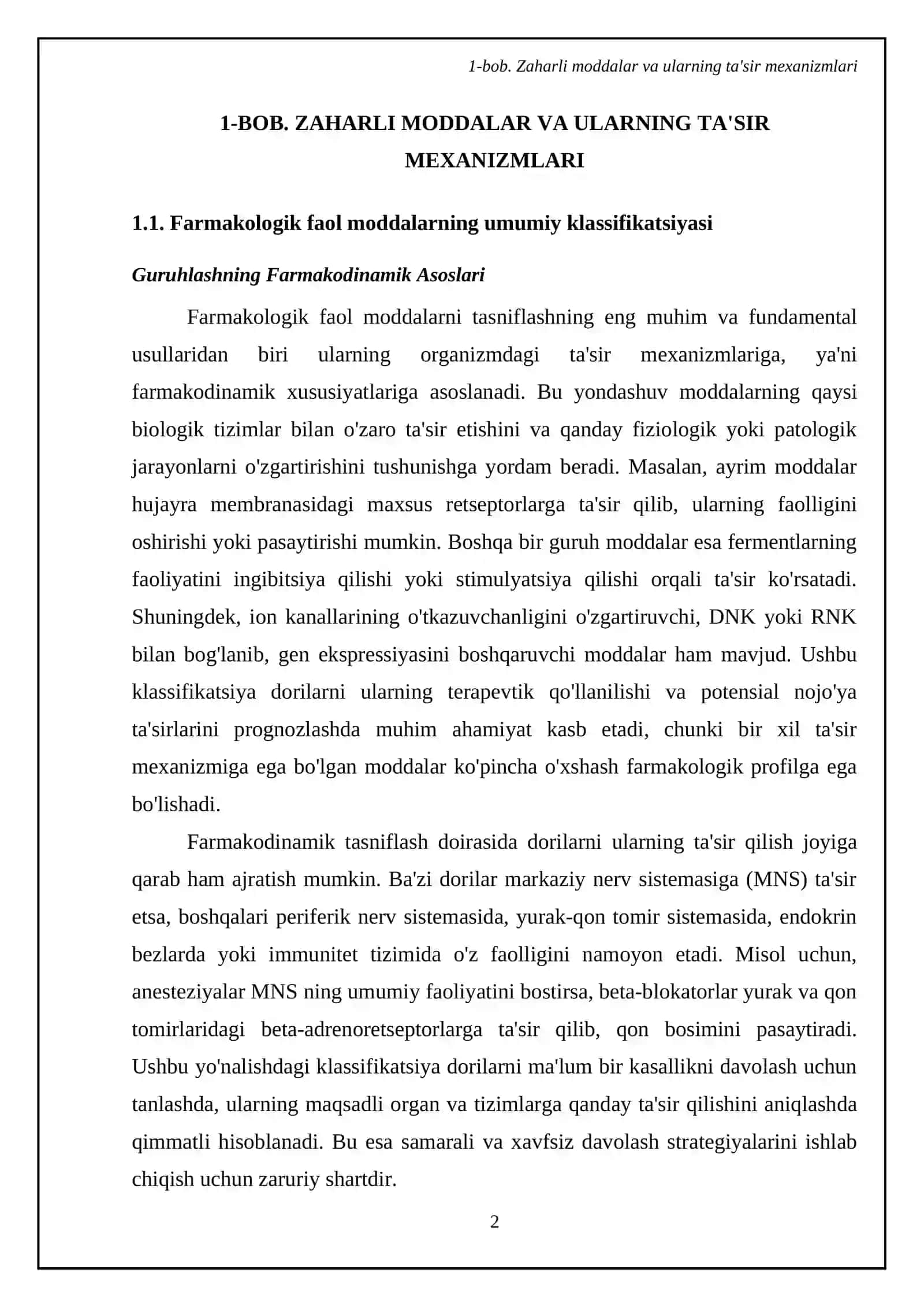 Zaharli va kuchli ta'sir etuvchi moddalarning dozalarini tekshirish va hisoblash 4