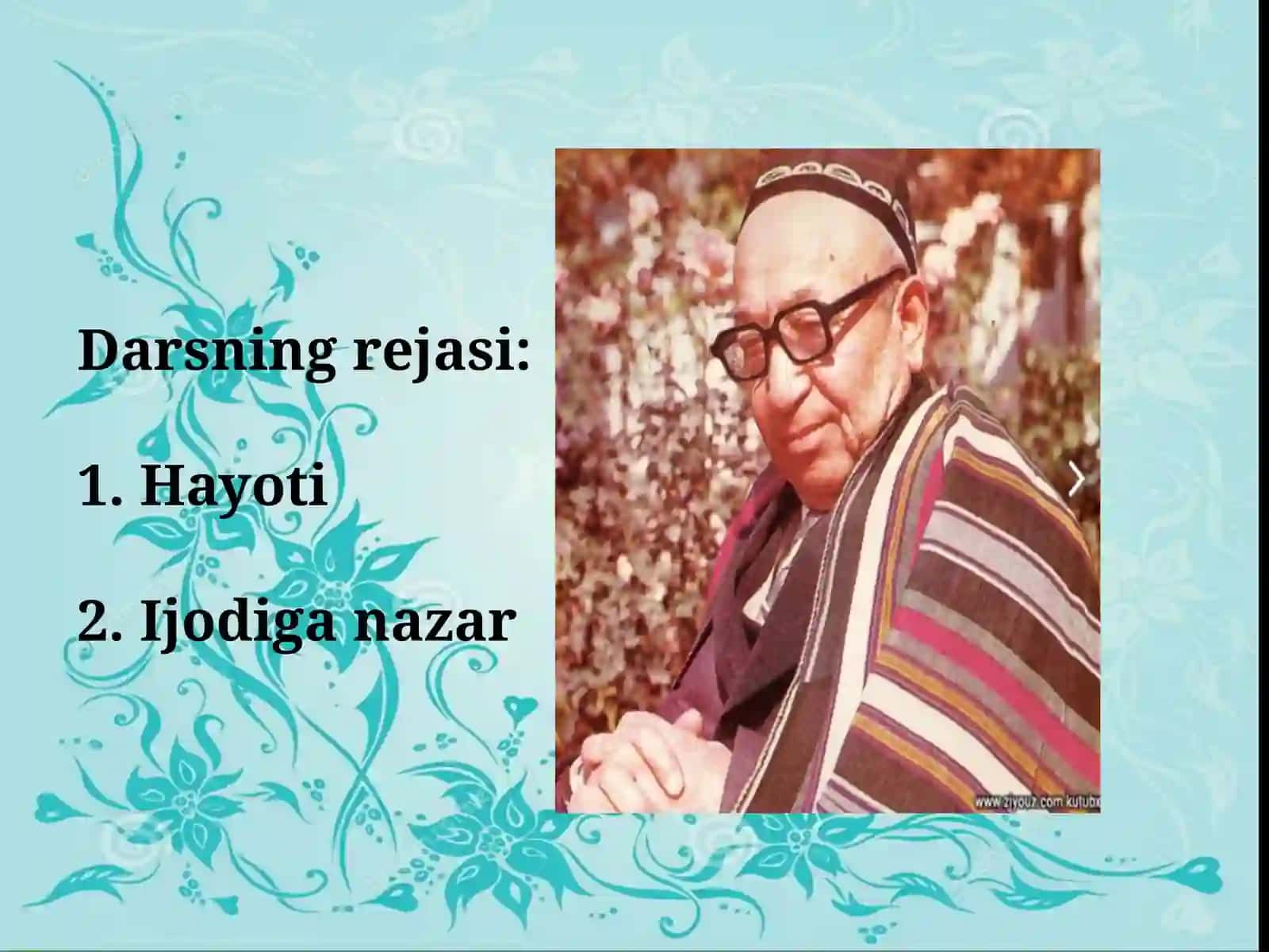 7-sinf Adabiyot fanidan Mirtemir hayoti va ijodi mavzusida dars taqdimot 4