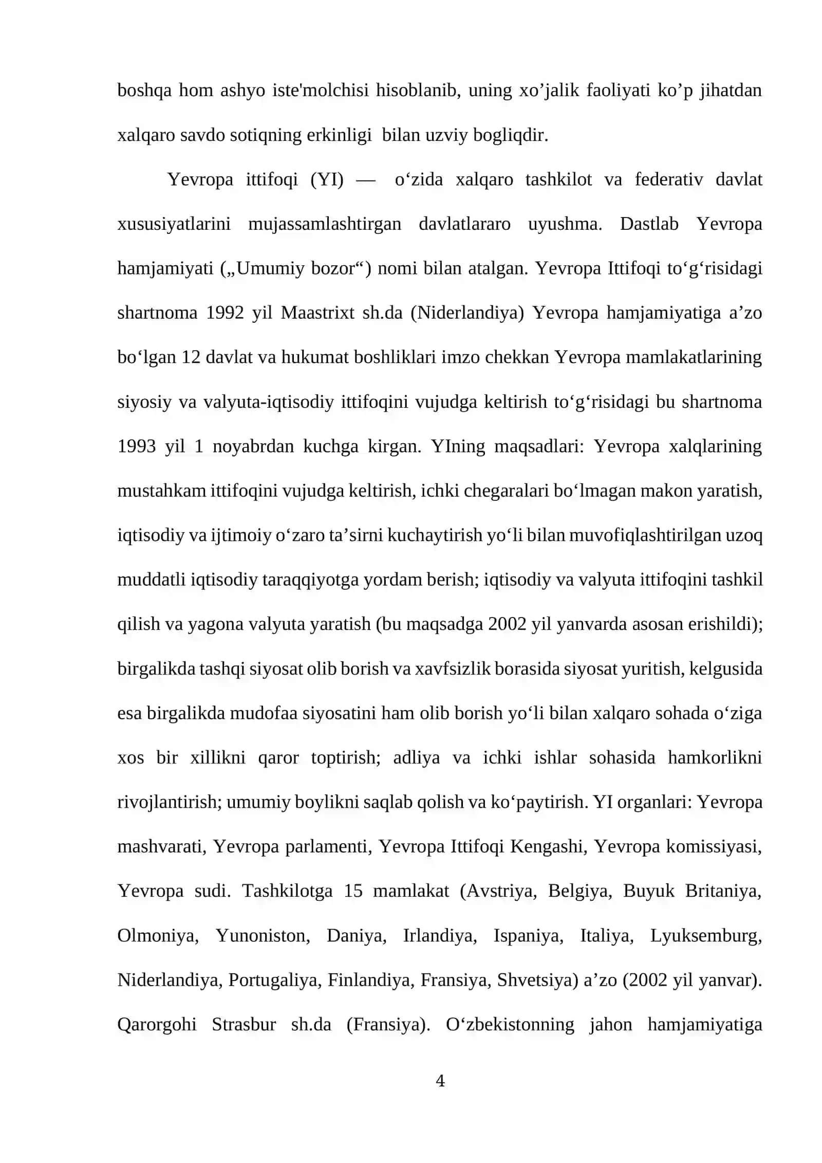 O‘zbekistonning xalqaro tashkilotlar bilan hamkorlik aloqalari 4