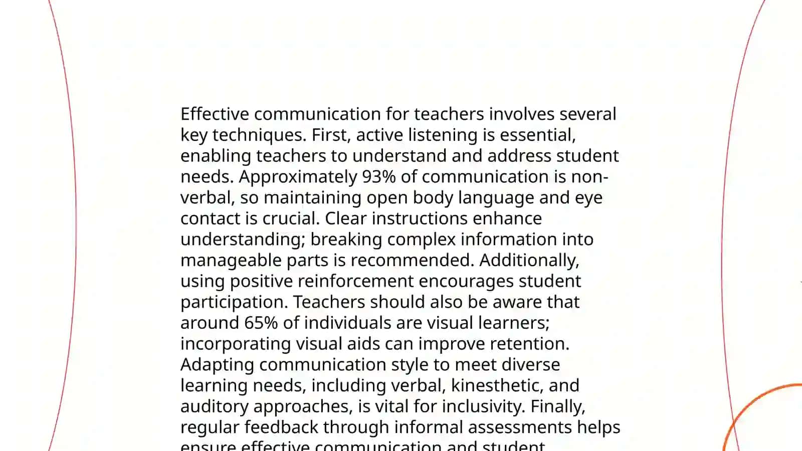 Teacher's speech as a communicative tool 4