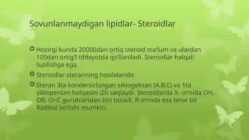Steroidlar to'lqinlari 4
