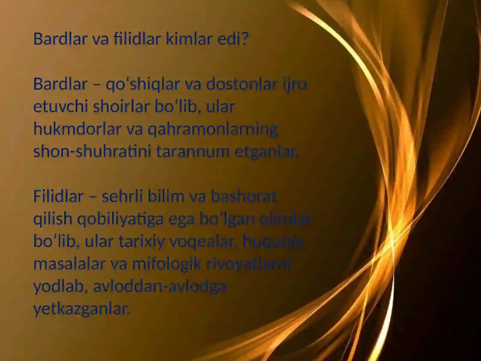 Kelt xalqlarining epik ijodi: bardlar va filidlar tomonidan ijodetilgan sagalar 4