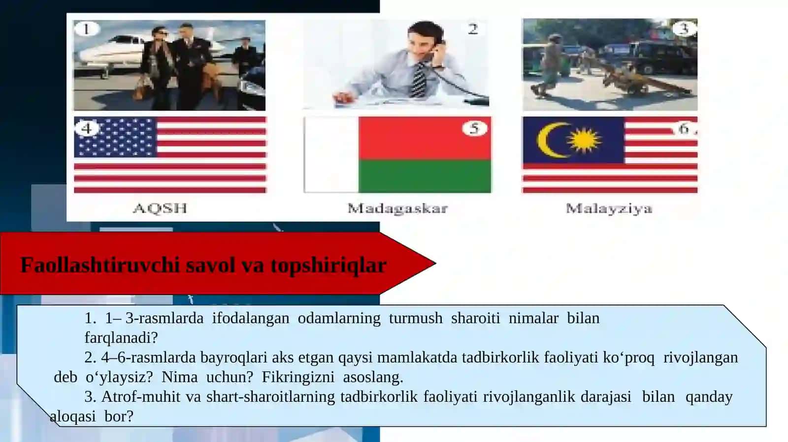 11-sinf Tadbirkorlik asoslari fanidan Tadbirkorlikning mazmuni va ahamiyati 4