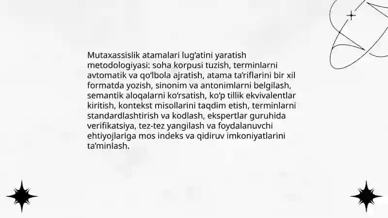 Mutaxassislik atamalari lug‘atini yaratish 4