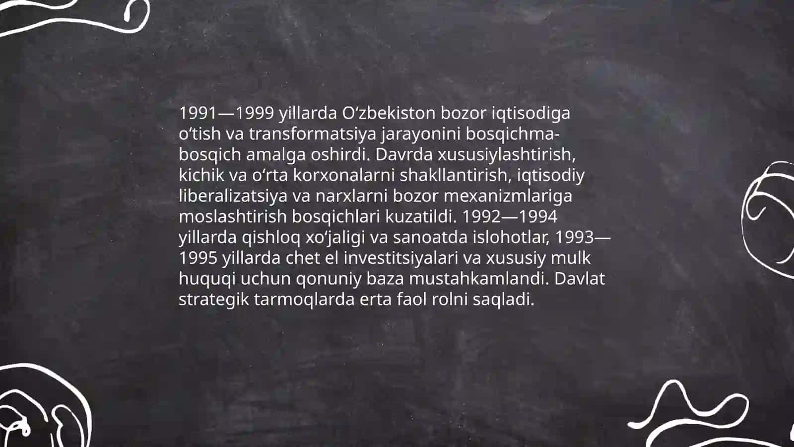 90 - yillarda O'zbekistonning ijtimoiy iqtisodiy hayoti 4