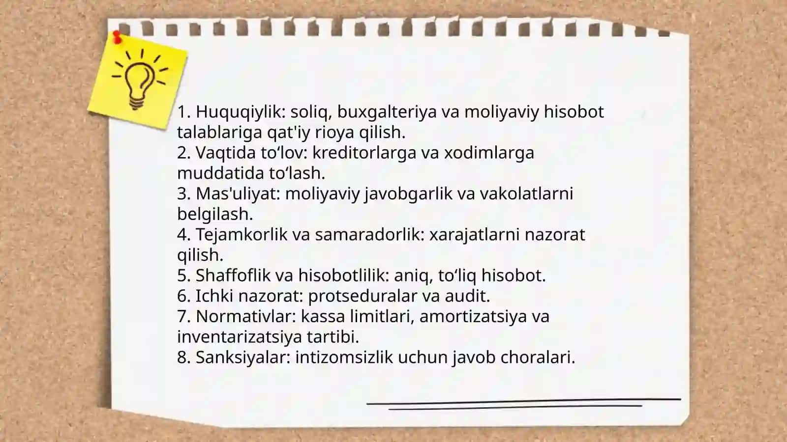 Sanoat korxonalarida moliyaviy intizom 4