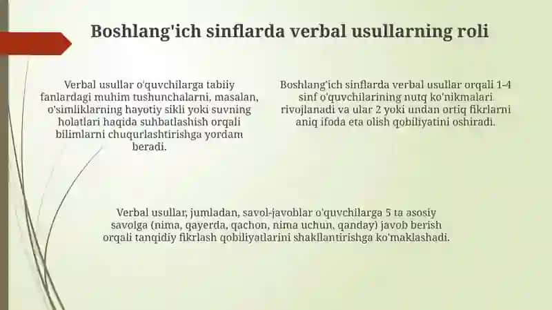Verbal usullarning ahamiyati 4