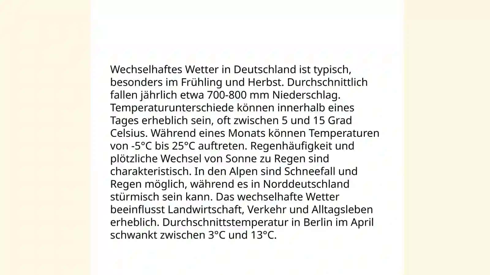 Wettervorhersage in Deutschland 4