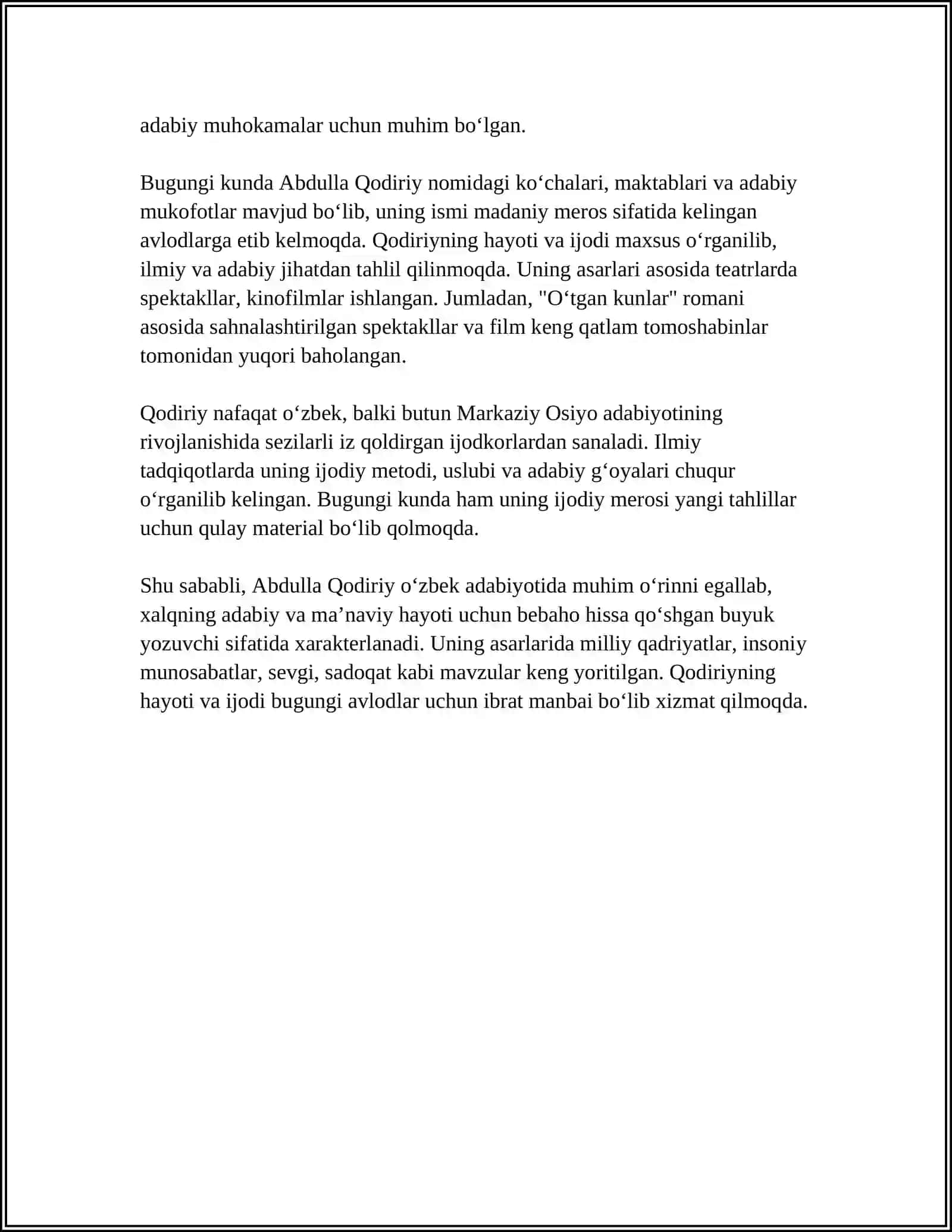FIDOI JADID MARIFAT PARVARLARNING FAOLIYATLARI. ABDULLA QODIRIY 4