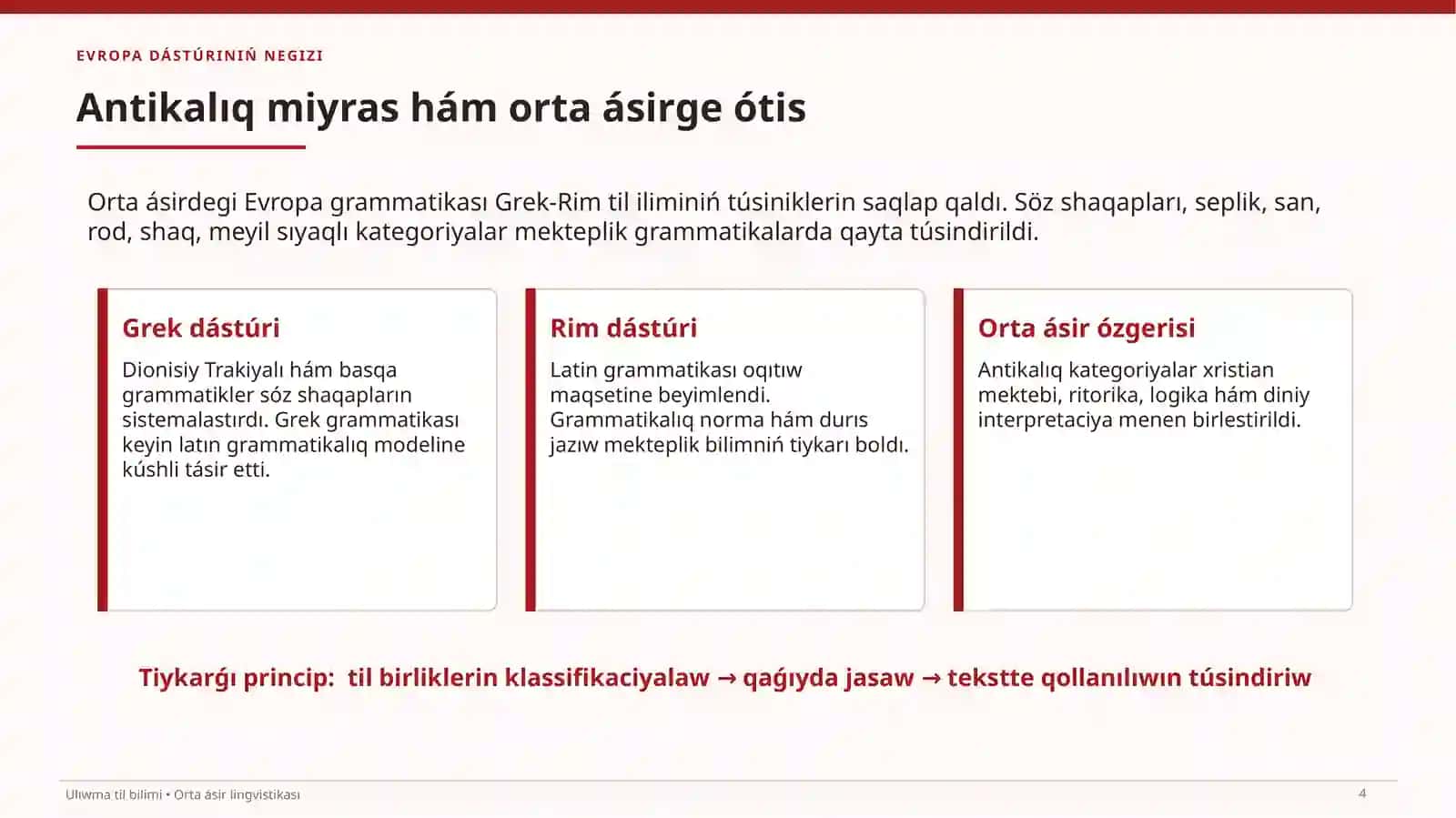 ORTA ÁSIR LINGVISTIKASÍ 4