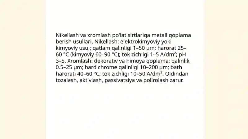 Po'lat buyumlarning sirtqi yuzlarini metal va nometallar bn to'yintirish 4