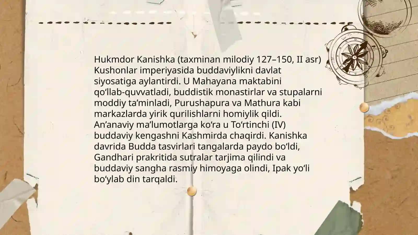 Kushonlar imperiyasida buddaviylik dinining davlat dini darajasiga ko’tarilishi 4