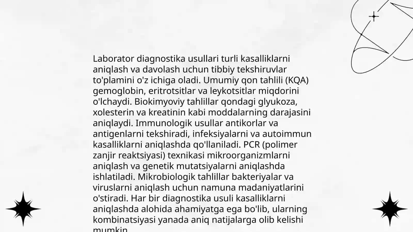 Ambulator-poliklinika sharoitida surunkali kasalliklarni erta aniqlash laborator diognostikaning ahamiyati 4